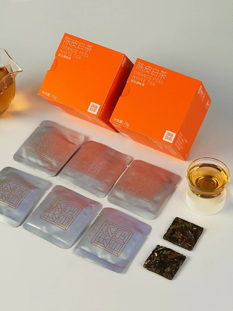 Butterfly Brand 3-year Aged Tangerine Peel Blended Pressed White Tea